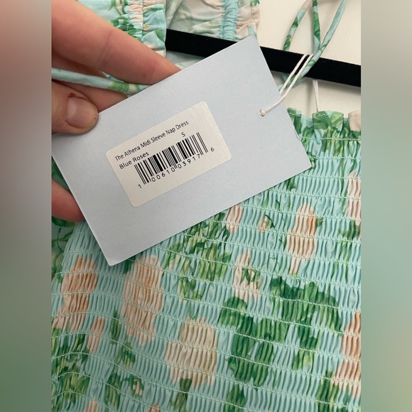 NWT Hill House Athena Nap Mini Dress in Blue w/Pink & Green Floral - Small - Picture 4 of 11